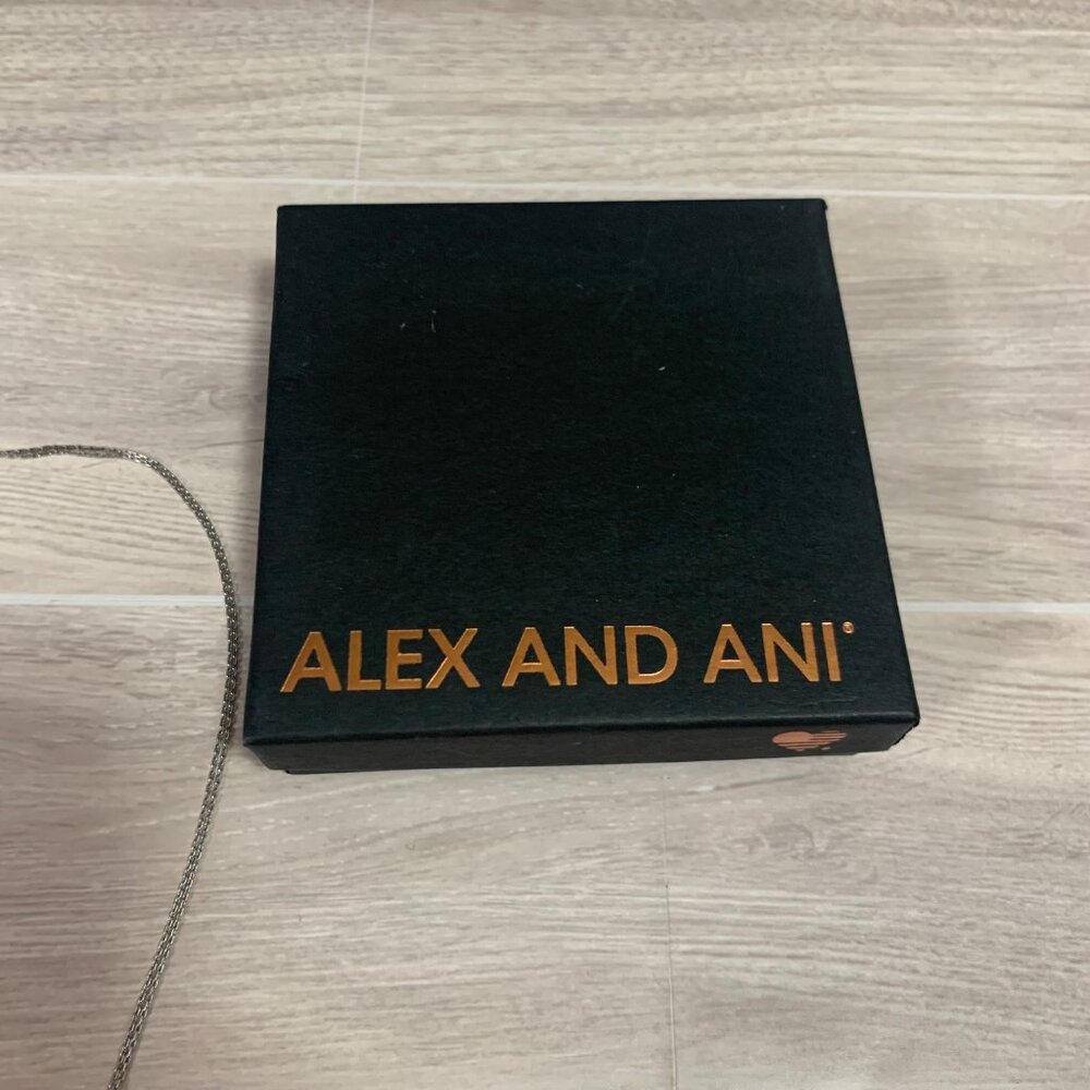 Alex And Ani Silver Tone Cross Pendant And Adjustable Chain EUC With Box - Picture 5 of 8